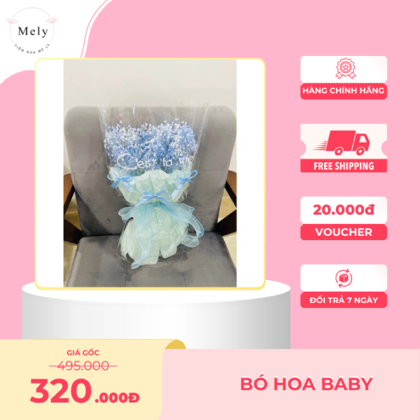 hoa baby xanh