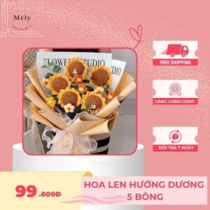 hoa len hướng dương 5 bông